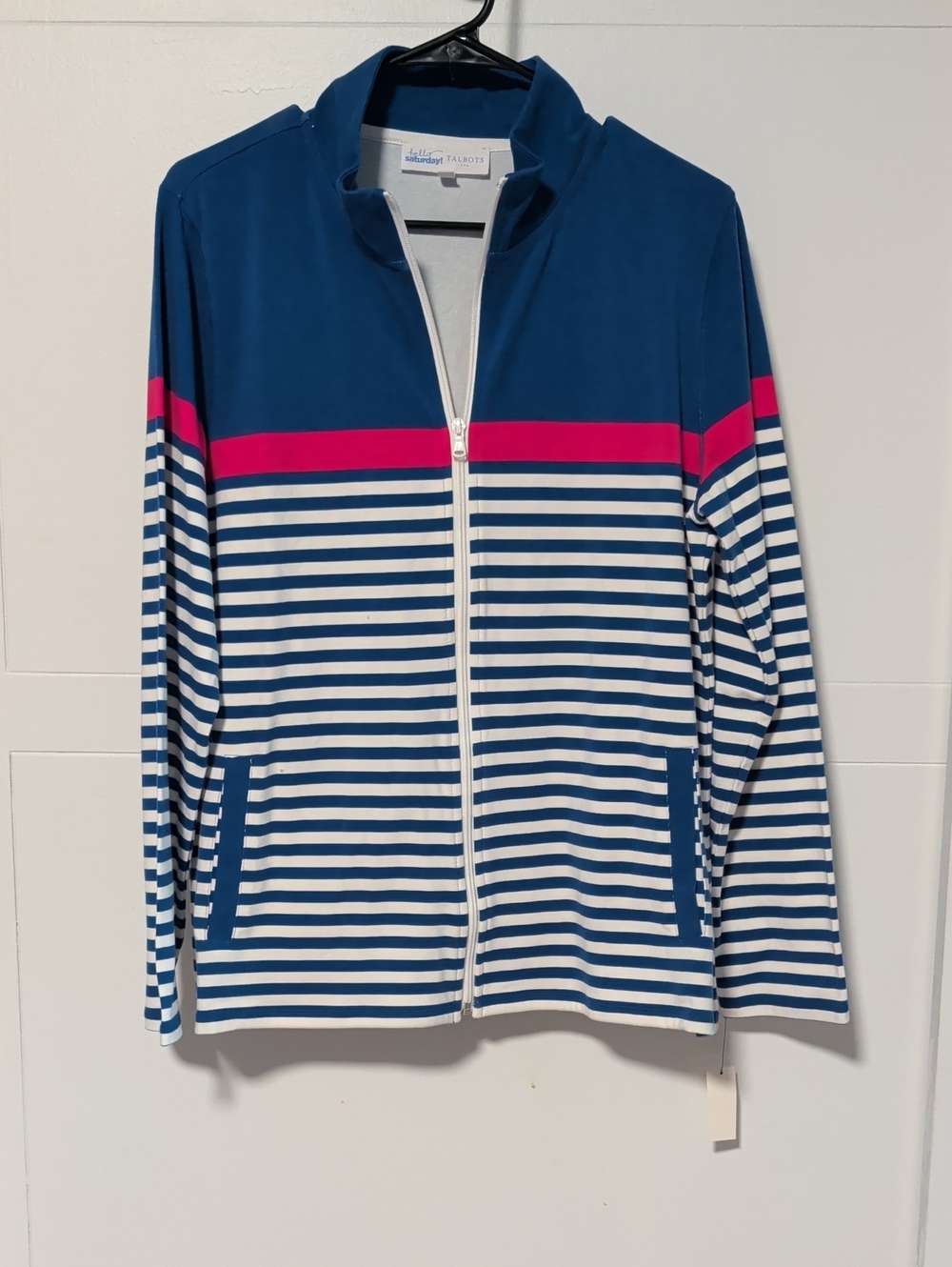 Talbots Striped Zip Jacket